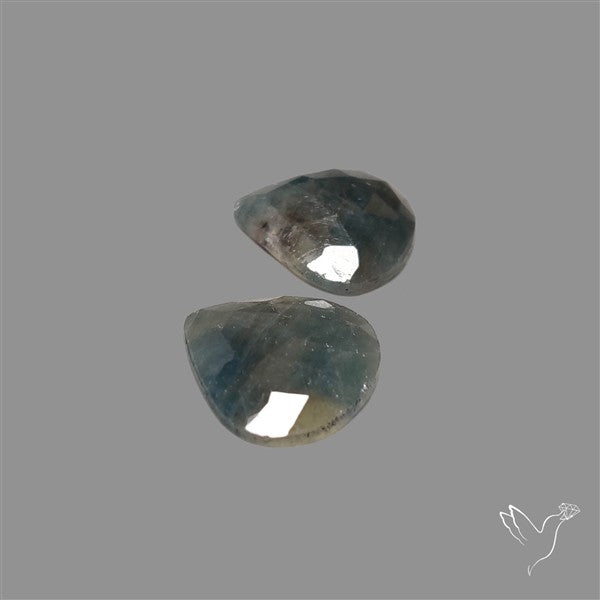 Rose Cut Sapphire Pair