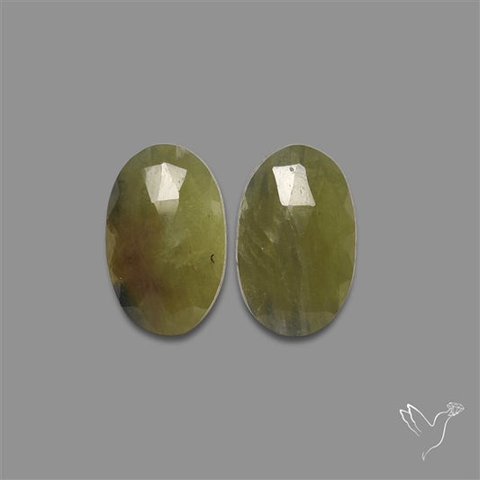 Rose Cut Sapphire Pair