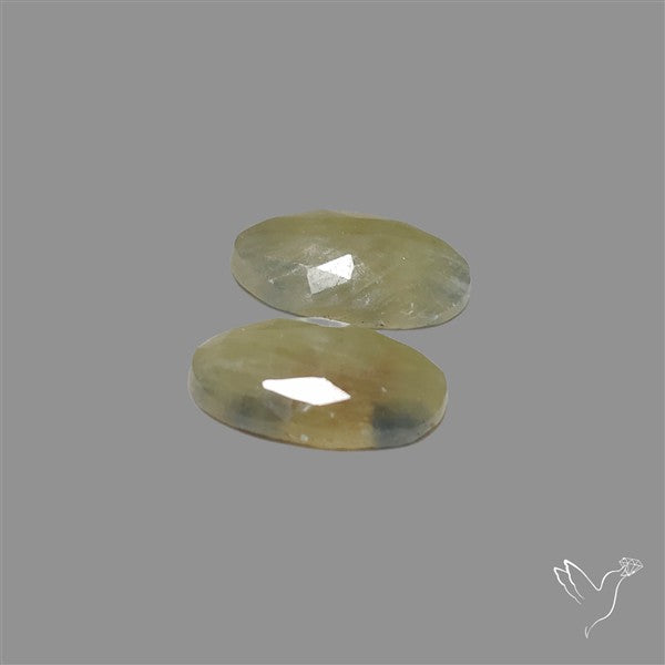 Rose Cut Sapphire Pair