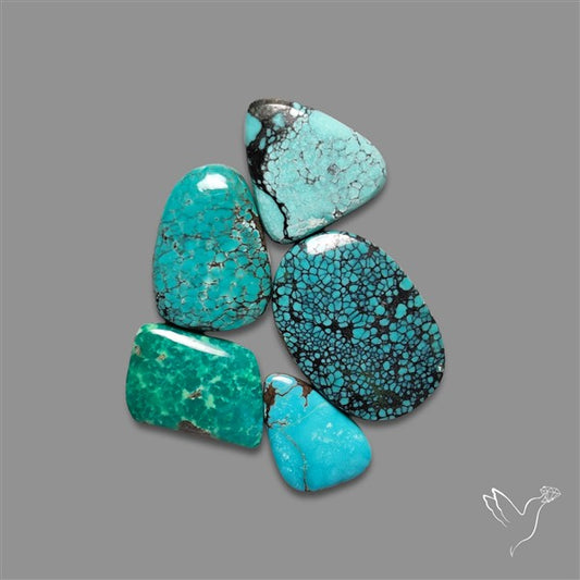 Hubei Turquoise Cabochons Lot