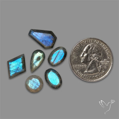 Step Cut Labradorite Lot