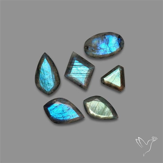Step Cut Labradorite Lot