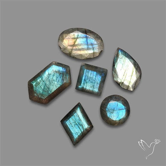 Step Cut Labradorite Lot