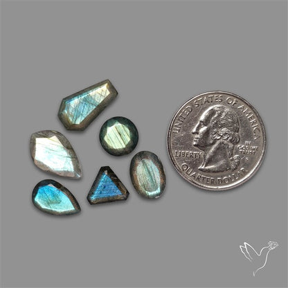 Step Cut Labradorite Lot