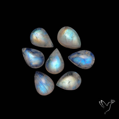 Rainbow Moonstone Cabochons Lot