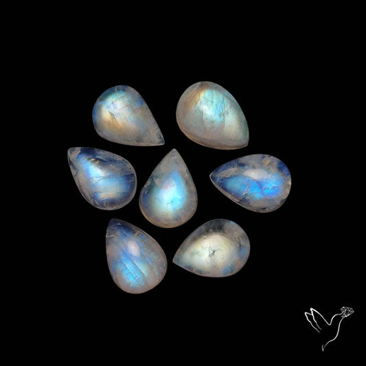 Rainbow Moonstone Cabochons Lot