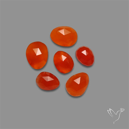 Rose Cut Carnelian Agate Lot
