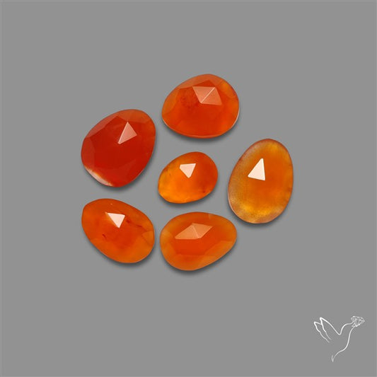 Rose Cut Carnelian Agate Lot