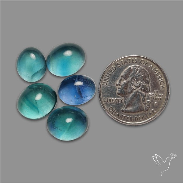 Belgian Fluorite Cabochons Lot