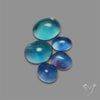 Belgian Fluorite Cabochons Lot