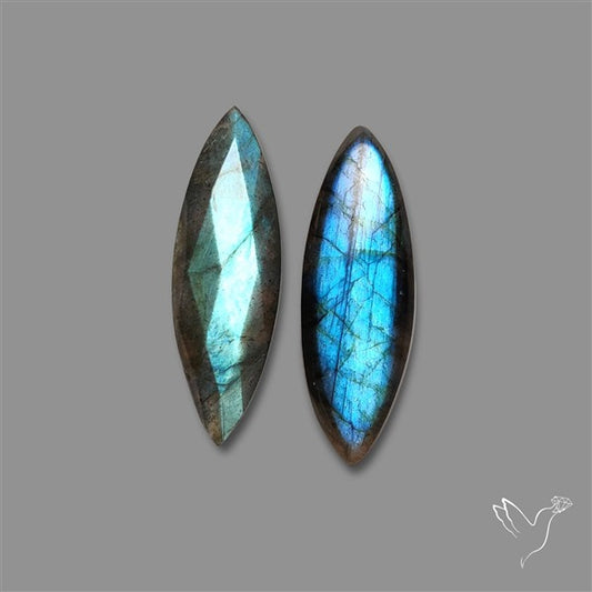 Rose Cut & Cabochon Labradorite Lot