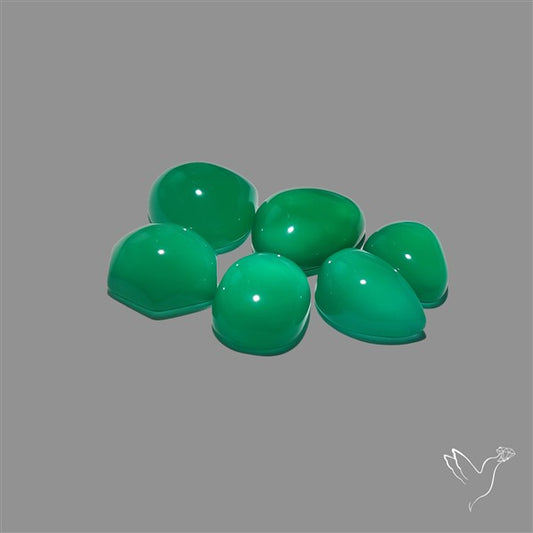 Chrome Chalcedony Cabochons Lot