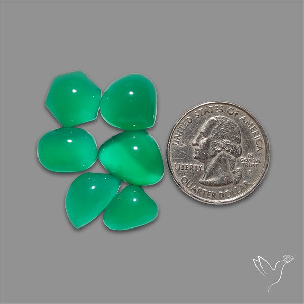 Chrome Chalcedony Cabochons Lot