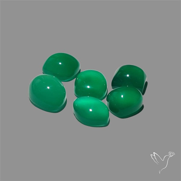 Chrome Chalcedony Cabochons Lot