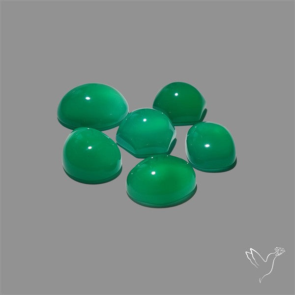 Chrome Chalcedony Cabochons Lot