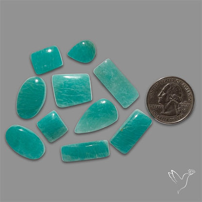 Peruvian Amazonite Cabochons Lot