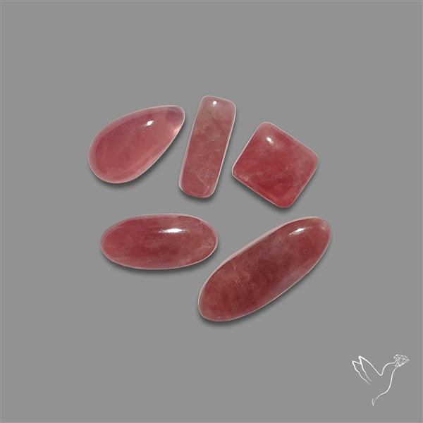 Pink Tourmaline Cabochons Lot