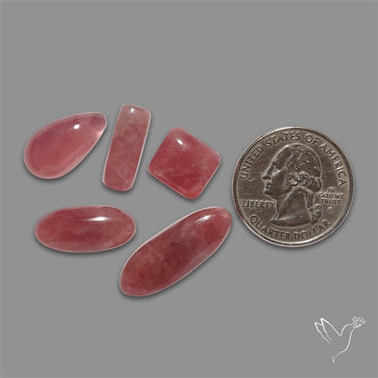 Pink Tourmaline Cabochons Lot