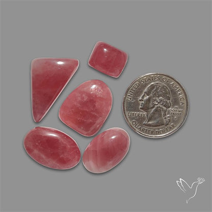 Pink Tourmaline Cabochons Lot