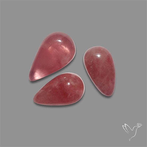 Pink Tourmaline Cabochons Lot