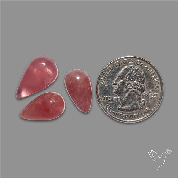 Pink Tourmaline Cabochons Lot