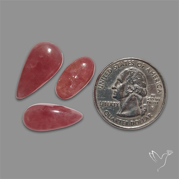 Pink Tourmaline Cabochons Lot