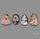 Faceted Diopside In Rose Quartz Lot