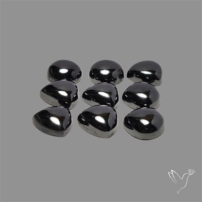 Solid Hematite Cabochons Lot