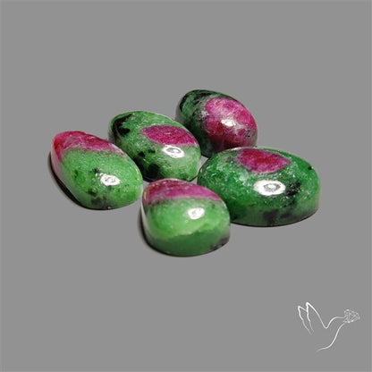 Ruby Zoisite Cabochons Lot