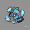 Rose Cut Blue Labradorite Lot