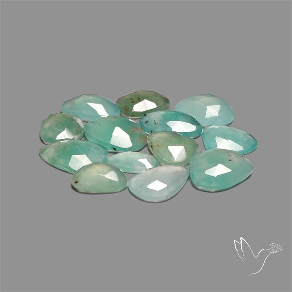 Rose Cut Aqua Chrysoprase Lot