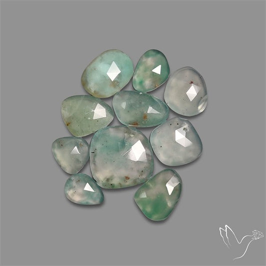 Rose Cut Aqua Chrysoprase Lot