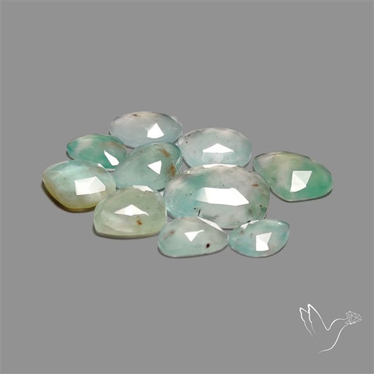 Rose Cut Aqua Chrysoprase Lot