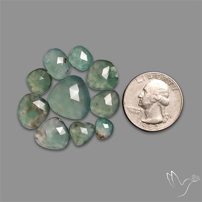 Rose Cut Aqua Chrysoprase Lot