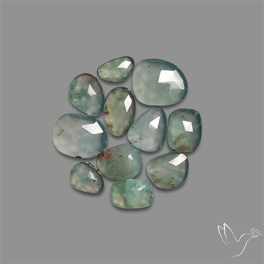 Rose Cut Aqua Chrysoprase Lot