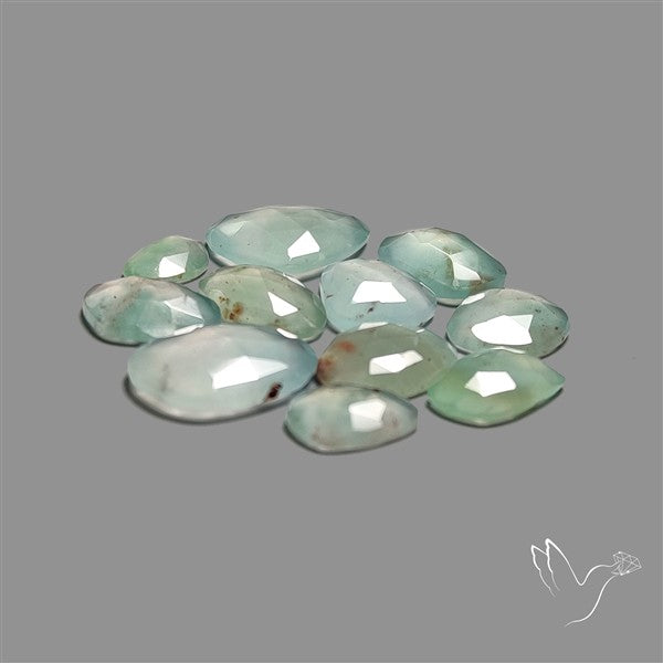 Rose Cut Aqua Chrysoprase Lot