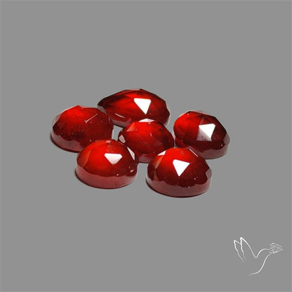 Rose Cut Hessonite Garnet Lot