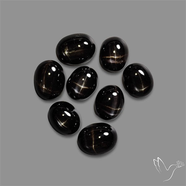 Black Star Diopside Cabochons Lot