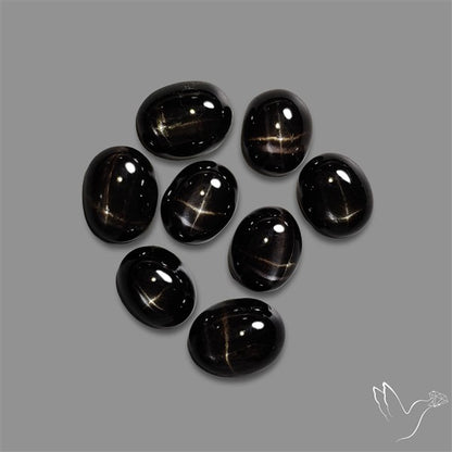Black Star Diopside Cabochons Lot