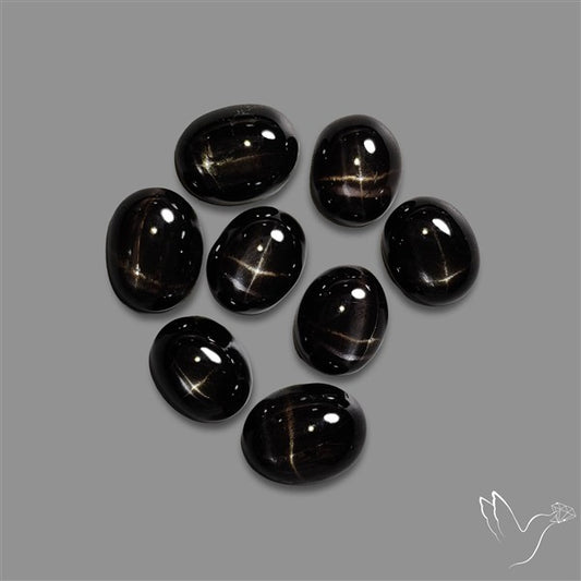 Black Star Diopside Cabochons Lot
