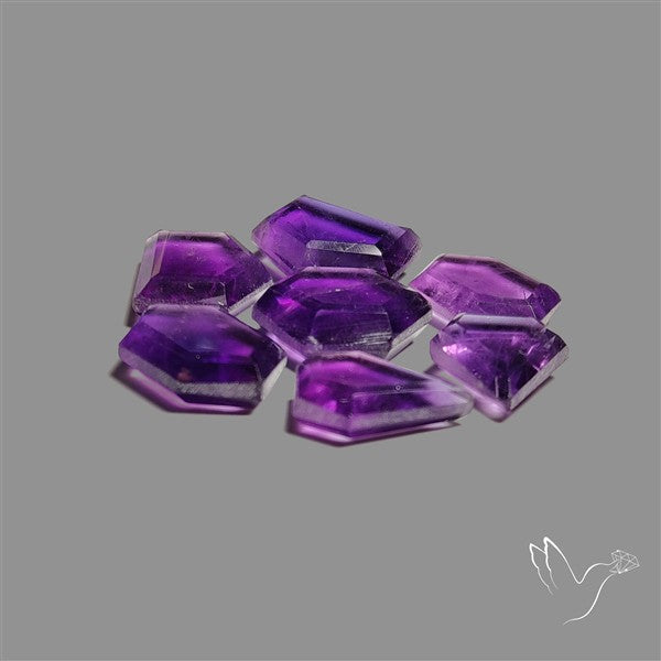 Step Cut Amethyts Lot