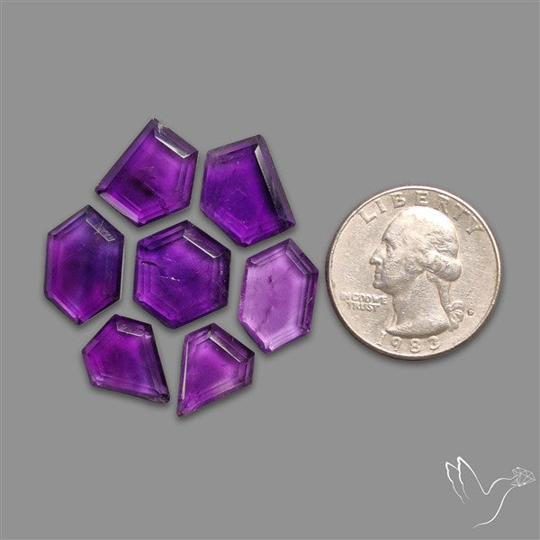 Step Cut Amethyts Lot