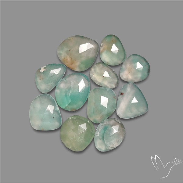 Rose Cut Aqua Chrysoprase Lot