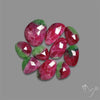 Rose Cut Ruby In Zoisite Lot