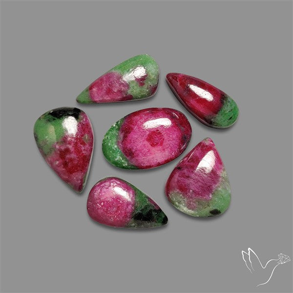 Ruby In Zoisite Cabochons Lot