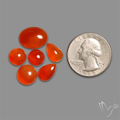 Carnelian Agate Cabochons Lot