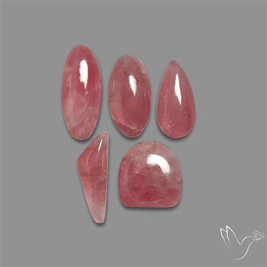 Pink Tourmaline Cabochons Lot