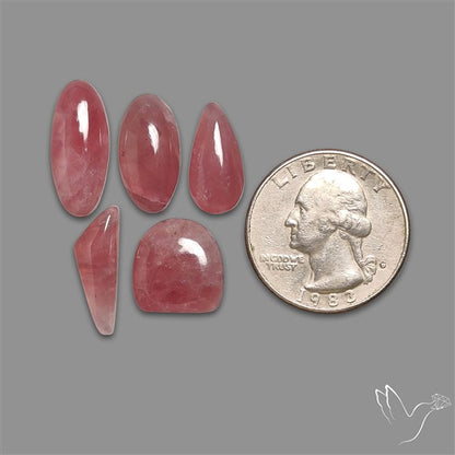 Pink Tourmaline Cabochons Lot