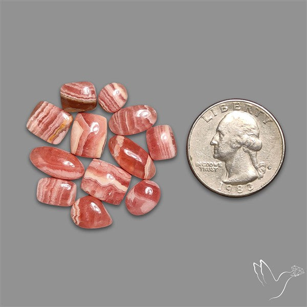Rhodochrosite Cabochons Lot