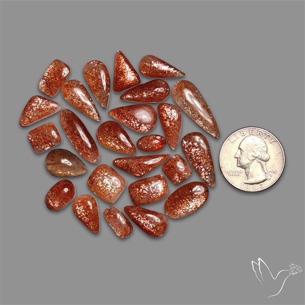 Confettie Sunstone Cabochons Lot